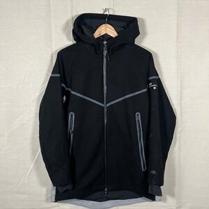 Nike Tech Fleece Destroyer Jacket Womens Medium Black Grey Full Zip 630987-010